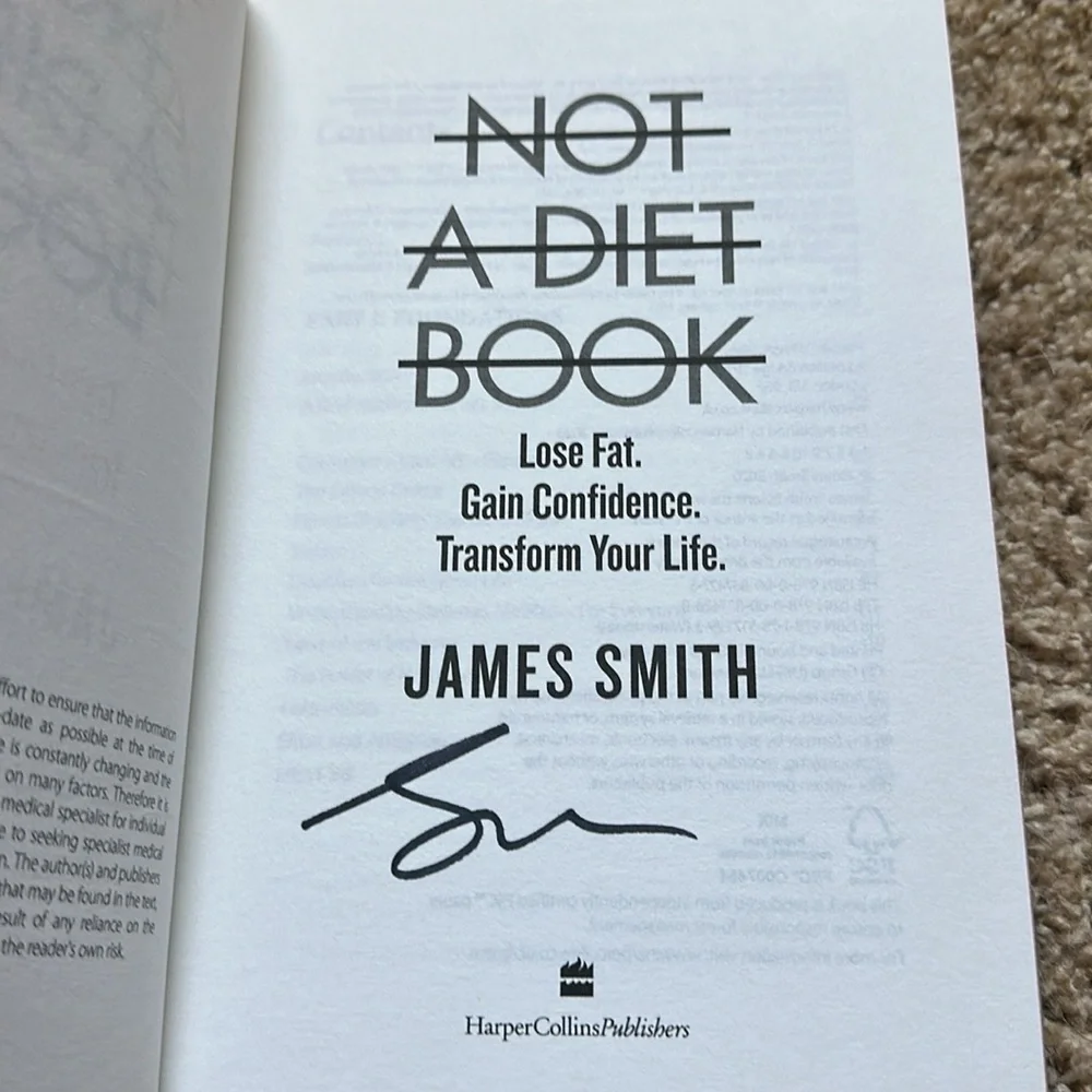 James Smith Not A Diet Book Signed Copy